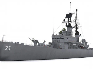 cg 23 - uss halsey Modelo 3D