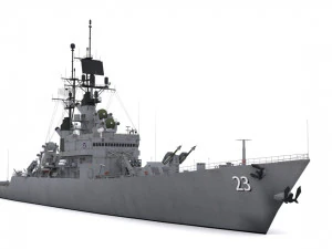 cg 23 - uss halsey Modelo 3D