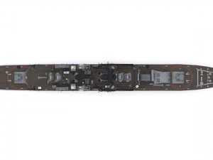 cg 23 - uss halsey Modelo 3D