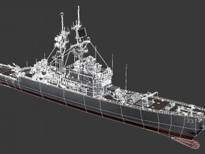 cg 23 - uss halsey 3D Model