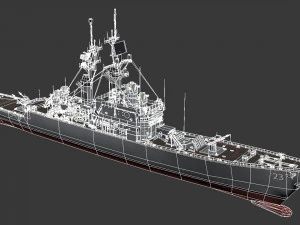 cg 23 - uss halsey Modelo 3D