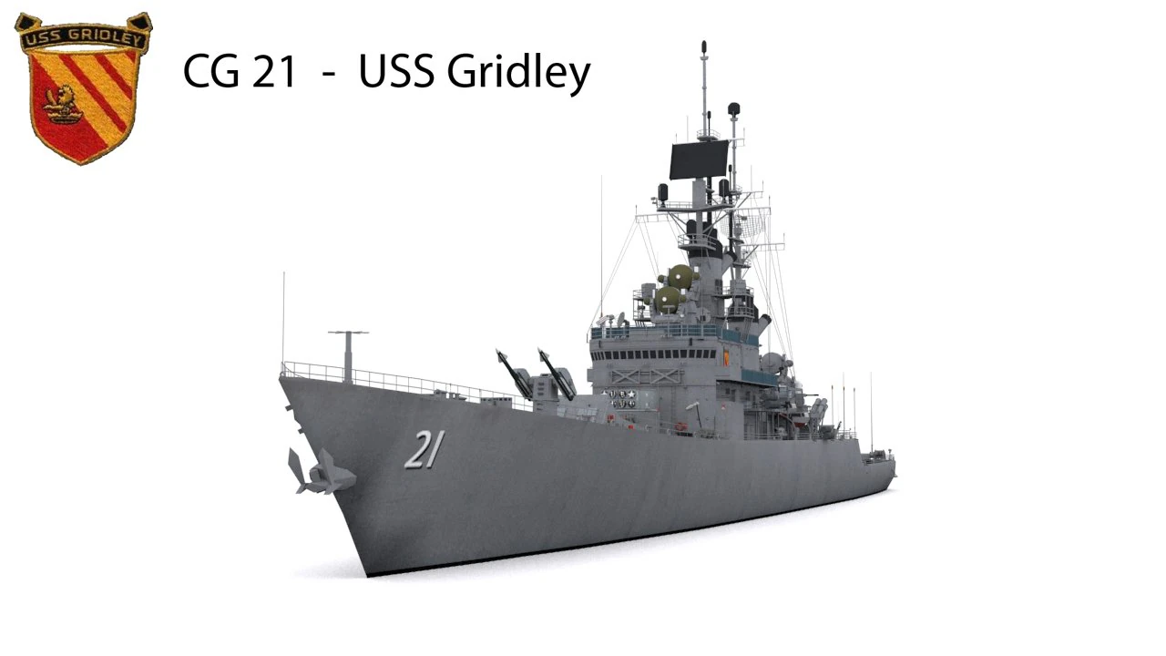 cg 21 - uss gridley 3D Model .c4d .max .obj .3ds .fbx .stl .blend 