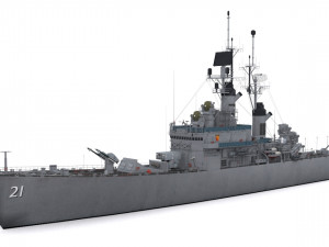 cg 21 - uss gridley Model 3D
