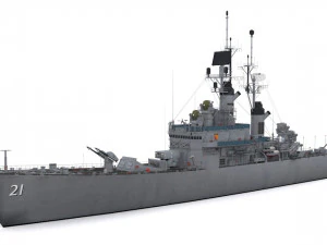 cg 21 - uss gridley 3D Model