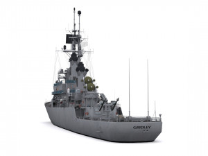 cg 21 - uss gridley Model 3D