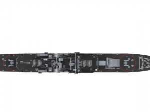 cg 21 - uss gridley Model 3D