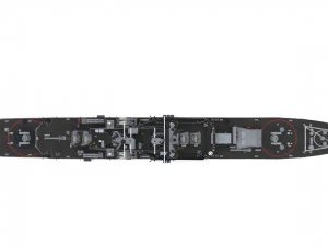 cg 21 - uss gridley 3D Model