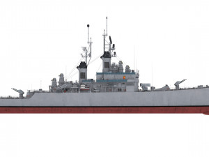 cg 21 - uss gridley Model 3D