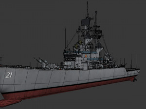 cg 21 - uss gridley Model 3D