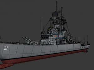 cg 21 - uss gridley 3D Model
