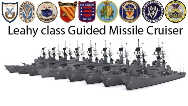 leahy class guided missile cruiser 3D Model .c4d .max .obj .3ds .fbx .stl .blend 