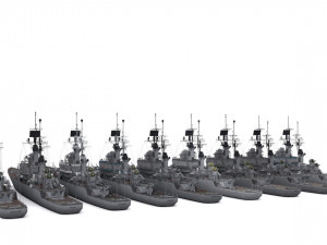 leahy class guided missile cruiser 3D Model