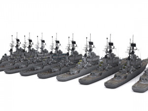 leahy class guided missile cruiser 3D Model