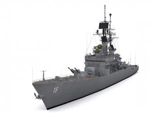cruzador de m&iacute;sseis guiados classe leahy Modelo 3D