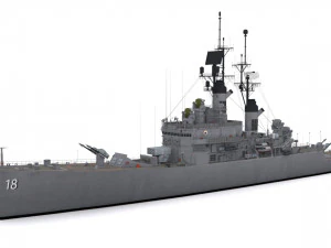 cruzador de m&iacute;sseis guiados classe leahy Modelo 3D