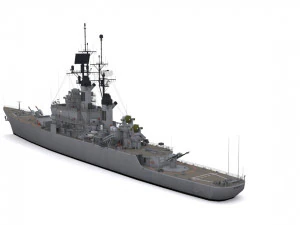 cruzador de m&iacute;sseis guiados classe leahy Modelo 3D