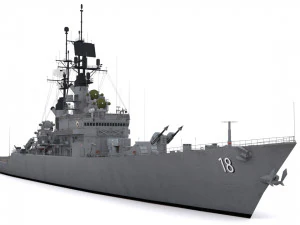 cruzador de m&iacute;sseis guiados classe leahy Modelo 3D
