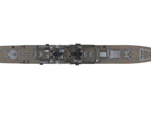 leahy class guided missile cruiser 3D Model