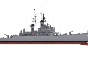 leahy class guided missile cruiser 3D Model