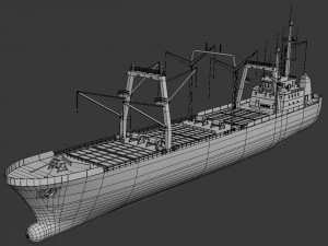 dry cargo ship 3D Model