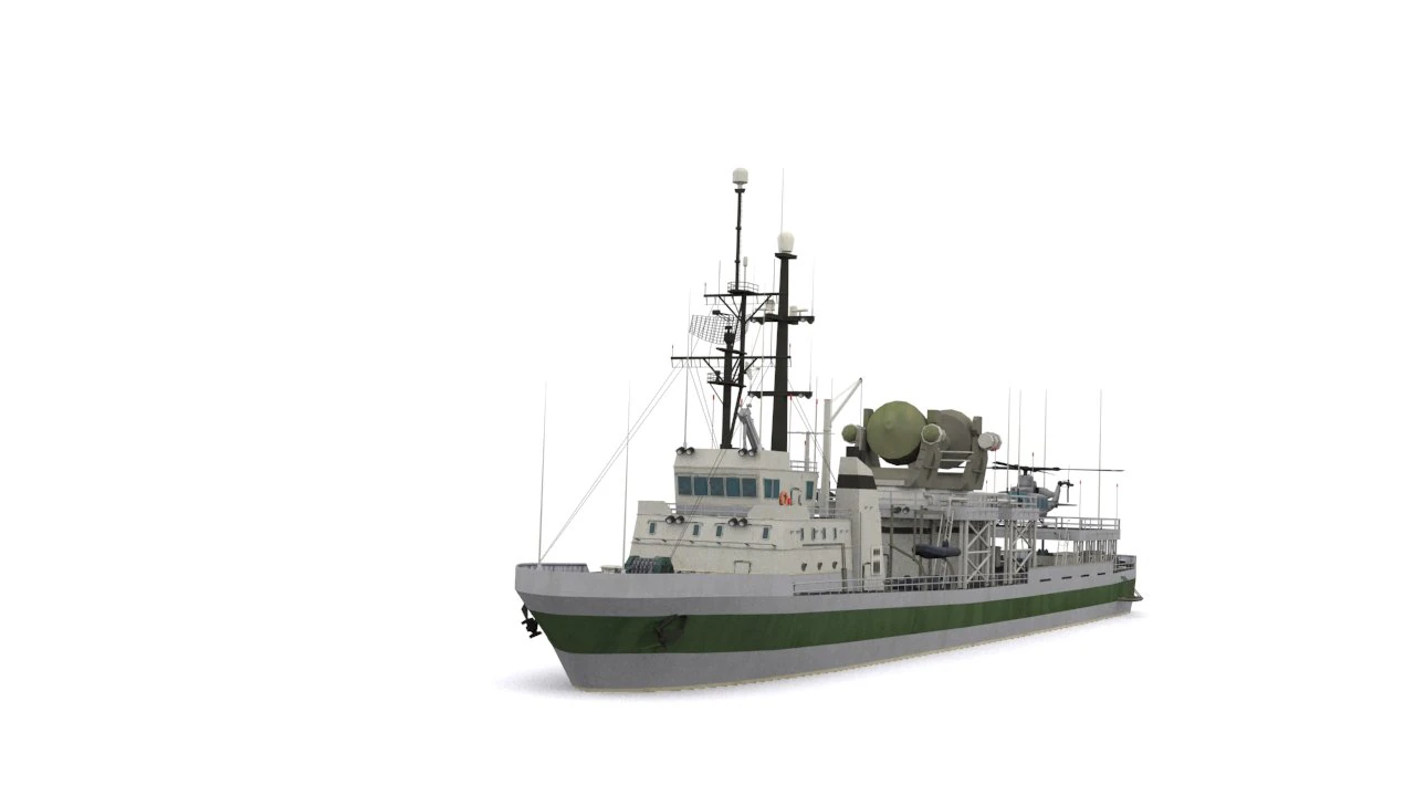 research vessel 3D Model .c4d .max .obj .3ds .fbx .stl .blend 