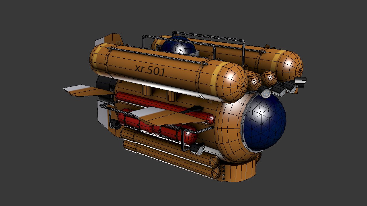 Мод на батискаф. Батискаф из бумаги. ocean gate bathyscaphe 3d model.