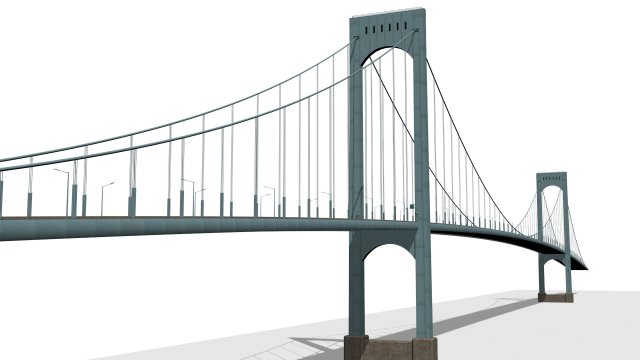 bronx whitestone bridge 3D Модель .c4d .max .obj .3ds .fbx .stl .blend 