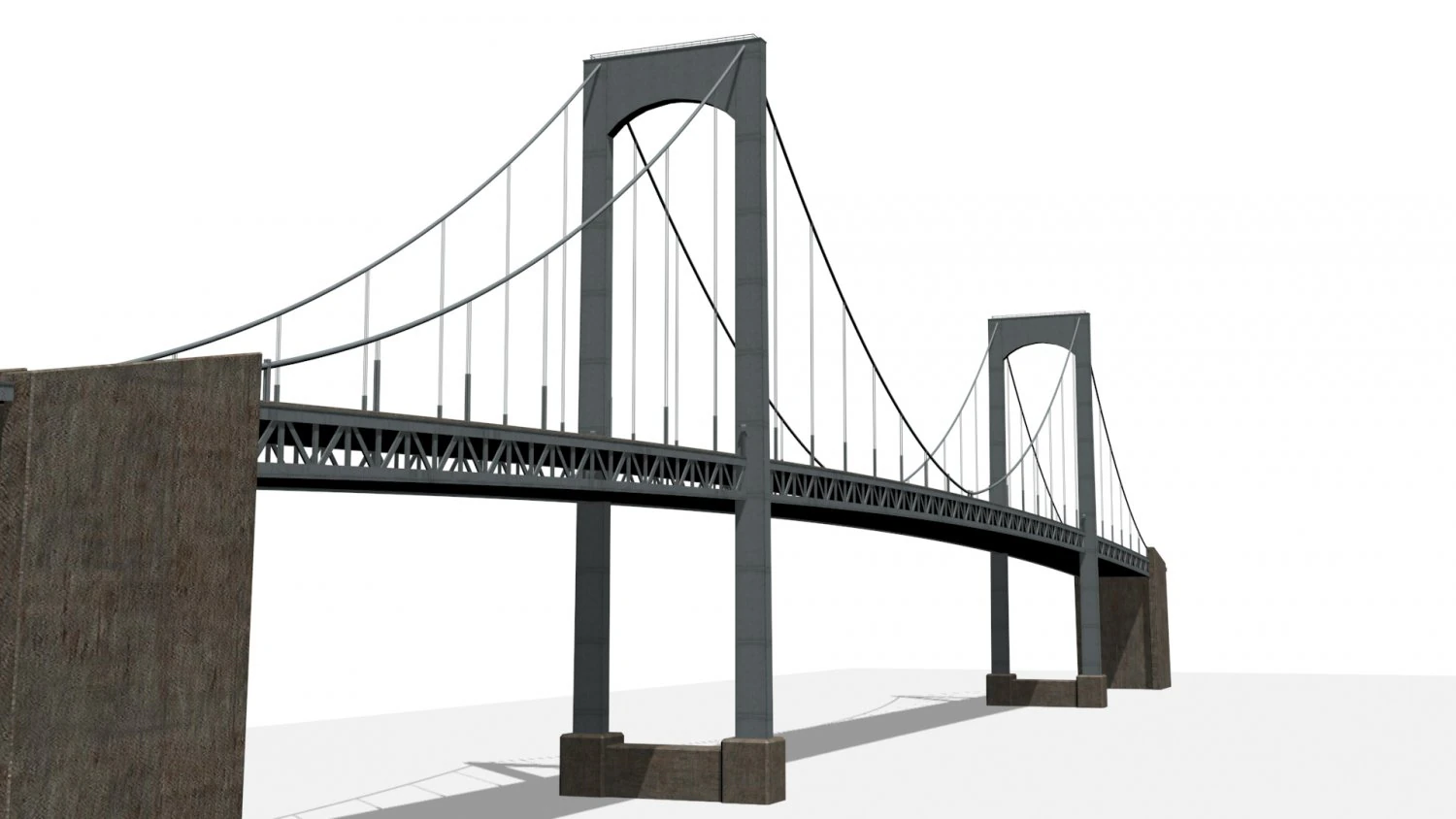 throgs шийний міст 3D Модель .c4d .max .obj .3ds .fbx .stl .blend 