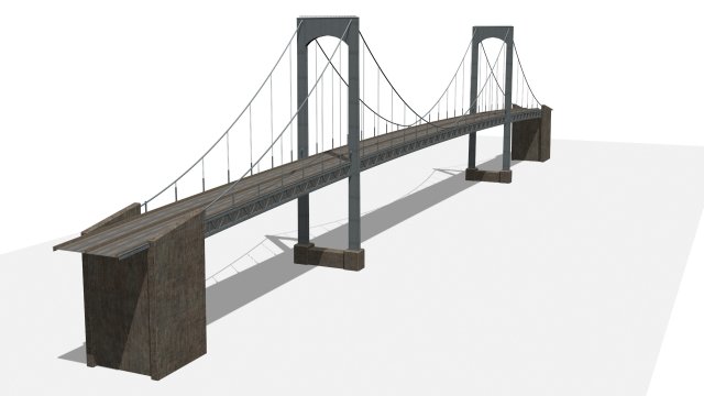 throgs neck bridge 3D Model in Bridge 3DExport