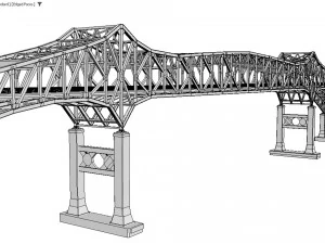 Pulaski Bridge 3D Model