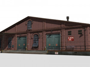 Old brick warehouse 3D Model
