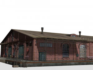 Antigo armaz&eacute;m de tijolos Modelo 3D