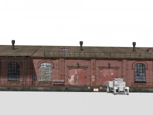 Antigo armaz&eacute;m de tijolos Modelo 3D