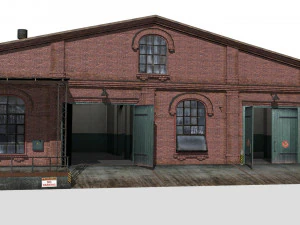 Antigo armaz&eacute;m de tijolos Modelo 3D