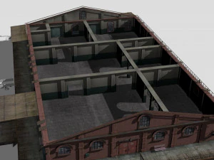 Antigo armaz&eacute;m de tijolos Modelo 3D