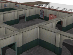 Antigo armaz&eacute;m de tijolos Modelo 3D