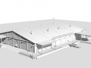 Old brick warehouse 3D Модель