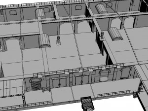Antigo armaz&eacute;m de tijolos Modelo 3D