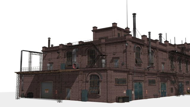 Old factory 3Dモデル .c4d .max .obj .3ds .fbx .stl .blend 