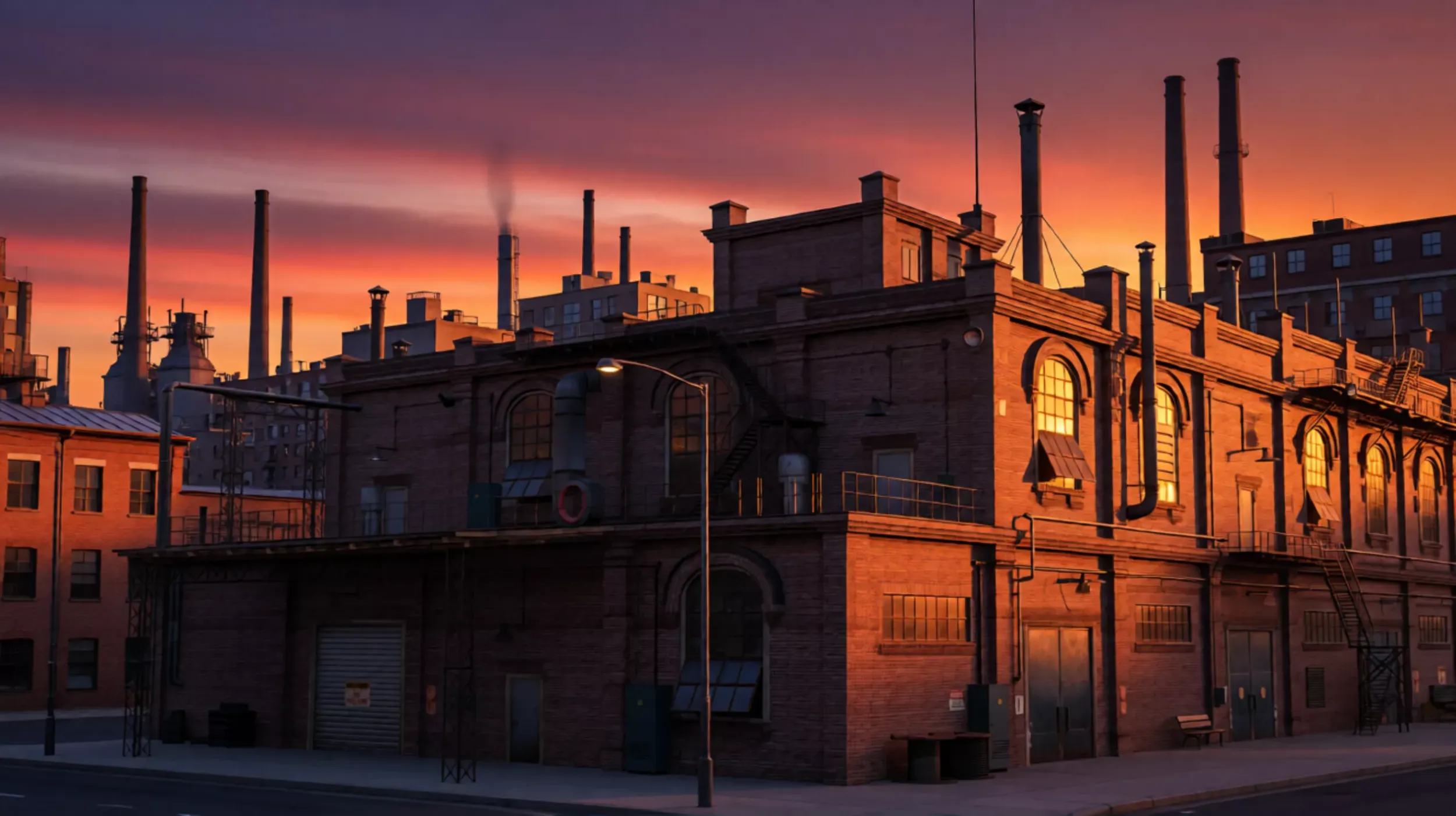Old factory 3D Model .c4d .max .obj .3ds .fbx .stl .blend