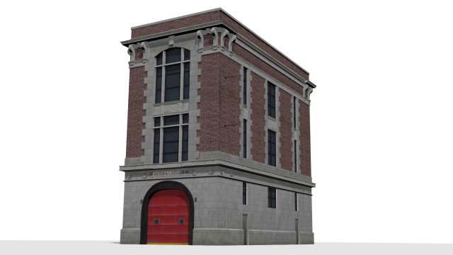 Firehouse 3D 模型 .c4d .max .obj .3ds .fbx .stl .blend 