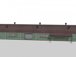 Old metal hangar Modelo 3D