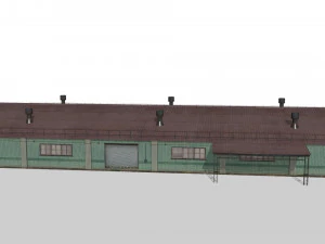 Old metal hangar 3D Model