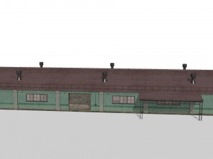 Old metal hangar Modelo 3D