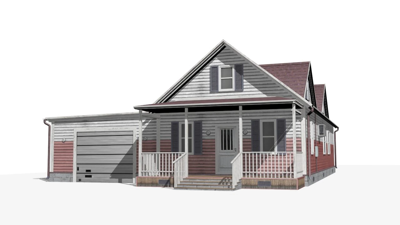 House 3D Model .c4d .max .obj .3ds .fbx .stl .blend 