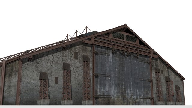 Concrete Hangar Modelo 3D .c4d .max .obj .3ds .fbx .stl .blend 