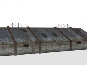 Hangar de concreto Modelo 3D