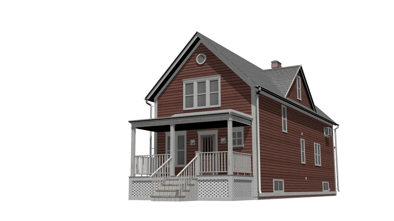 House 3D Model .c4d .max .obj .3ds .fbx .stl .blend 