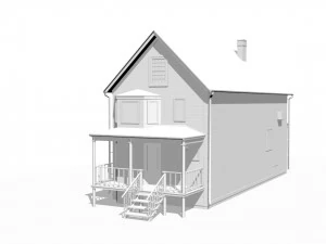 Wooden House 3D Model