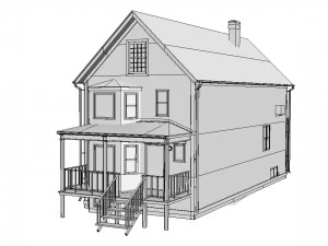 Wooden House 3D Model